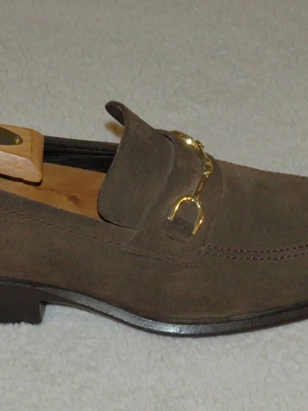 Gucci Tom Ford Era Brown Suede Leather Bit Loafers 40 E US 7